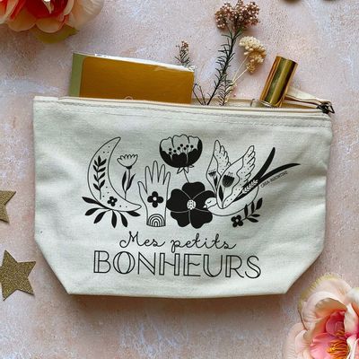 Trousse eco-conçue en toile de coton recyclée