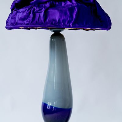 Verre d'art - Objet lumineux violet géant - MARINA BLANCA