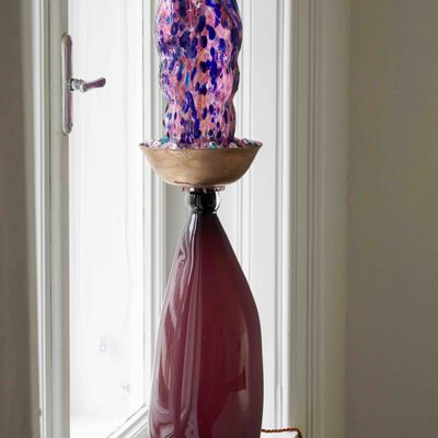 Verre d'art - Lampe Lolly Pop multicolore - MARINA BLANCA