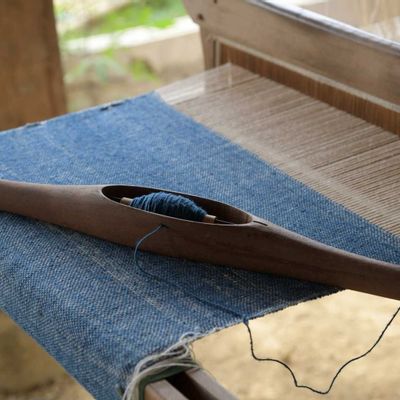 Throw blankets - Indigo Blue Two-tone Cotton Throw |Dark|Medium|Light| - TAI BAAN CRAFTS