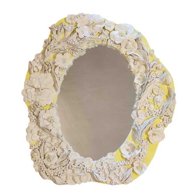Mirrors - mirror with sea flowers earth flowers - SOPHIE LULINE CÉRAMISTE