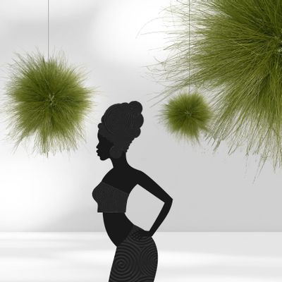 Hanging lights - MON YTRUC EN PLUME Feather Pendant lamp" Peacock " - MURIEL UGHETTO