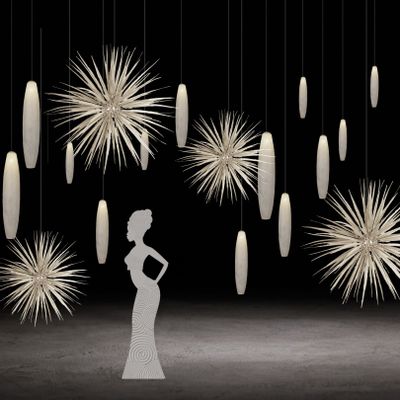 Hanging lights - OGIVE Suspension" Quartz " - MURIEL UGHETTO