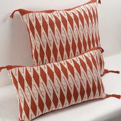 Coussins textile - Housse de coussin en coton tissé à la main KHOR - HER WORKS