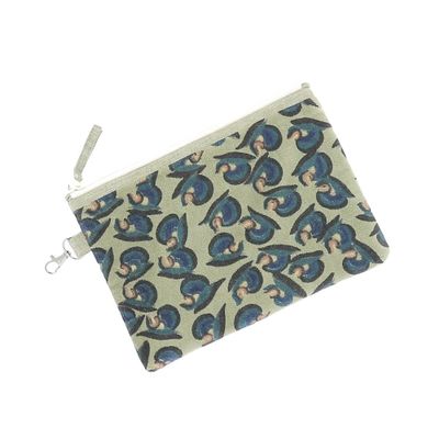 Coussins textile - ART DECO Trousse Plate Large 18x26 cm BEIGE - EN FIL D'INDIENNE...
