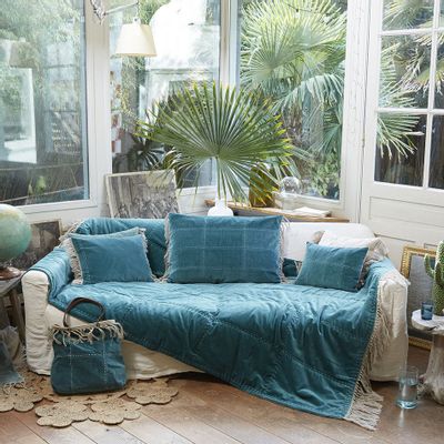 Bed linens - Boho Plaid 130X250 Cm Boho Canard - EN FIL D'INDIENNE...
