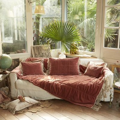 Decorative objects - Boho Plaid 130X250 Cm Boho Terracotta - EN FIL D'INDIENNE...