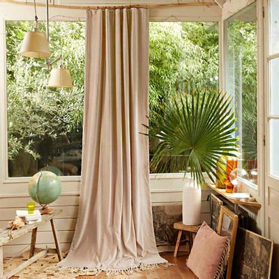 Curtains and window coverings - Boho Curtain 140X300 Cm Boho Sable - EN FIL D'INDIENNE...