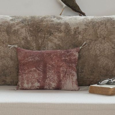 Curtains and window coverings - CAMPAGNE Housse de coussin imprimé Ananbô 25x35 cm FRAMBOISE - EN FIL D'INDIENNE...