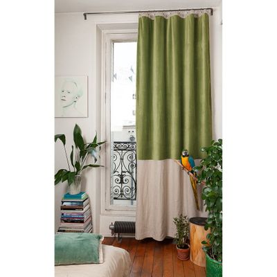 Curtains and window coverings - Duo Curtain Duo Avocat - EN FIL D'INDIENNE...