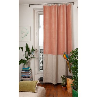 Throw blankets - Duo Curtain 140X280  Cm Rose Poudre - EN FIL D'INDIENNE...