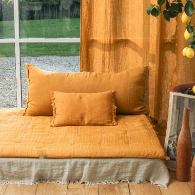 Coussins textile - ETAMINE Coussin 30x45 cm ETAMINE 2 TABAC - EN FIL D'INDIENNE...