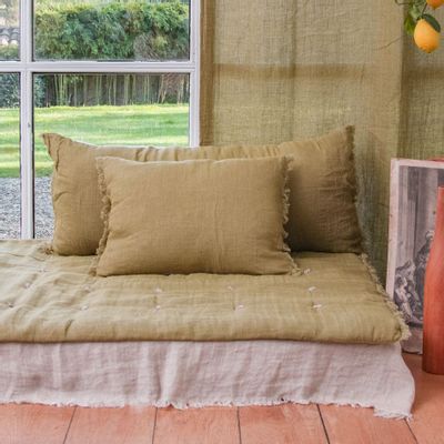Coussins textile - ETAMINEE Housse de coussin 40x55 cm - EN FIL D'INDIENNE...