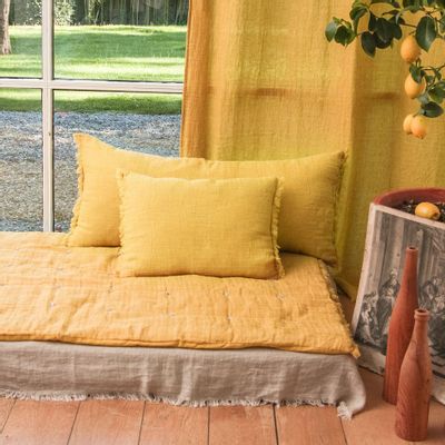 Coussins textile - ETAMINEE Housse de coussin 40x55 cm - EN FIL D'INDIENNE...