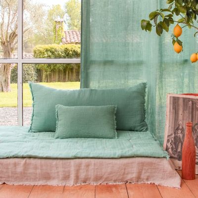Fabric cushions - ETAMINE Cushion cover 45x100 cm - EN FIL D'INDIENNE...