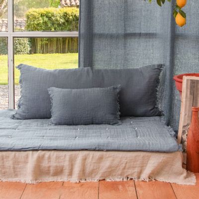 Coussins textile - ETAMINEE Housse de coussin 45x100 cm - EN FIL D'INDIENNE...