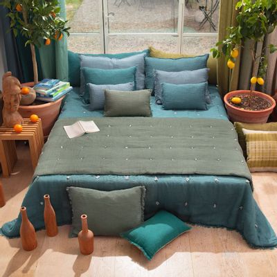 Fabric cushions - Etamine Sofa Cover 90X200 Cm Etamine 2 Lichen - EN FIL D'INDIENNE...