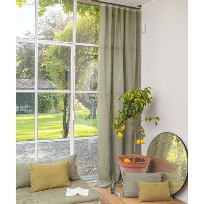 Rideaux et voilages - ETAMINE VOILE 140x300 cm LICHEN - EN FIL D'INDIENNE...