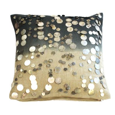Fabric cushions - Gipsy Cushion 40X40 Cm Encre - EN FIL D'INDIENNE...
