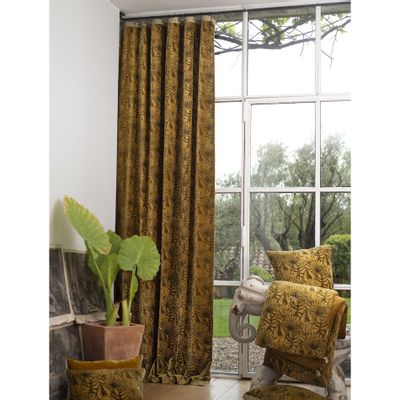 Coussins textile - GOA Rideau 140x300 cm CURRY - EN FIL D'INDIENNE...
