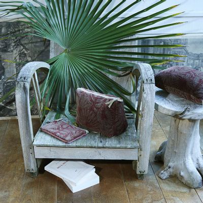 Coussins textile - GOA Set de 2 Trousses plates et de toilette GOA RUBIS - EN FIL D'INDIENNE...