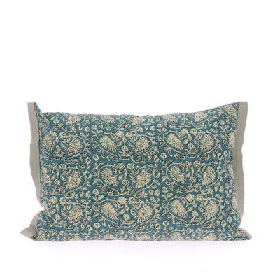Rideaux et voilages - INDIENNE Housse de coussin 35x50 cm INDIENNE CANARD - EN FIL D'INDIENNE...