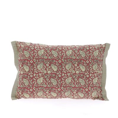 Linge de lit - INDIENNE Housse de coussin 35x50 cm INDIENNE TERRACOTTA - EN FIL D'INDIENNE...