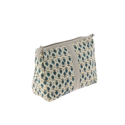 Coussins textile - INDIENNE Trousse de toilette 18X26X12 cm INDIENNE CANARD SEMIS - EN FIL D'INDIENNE...