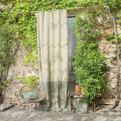 Rideaux et voilages - LIERRE Rideau Duo 140x300 cm LIERRE PAON - EN FIL D'INDIENNE...