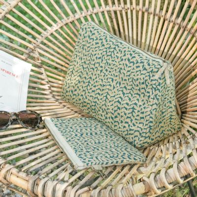 Curtains and window coverings - Lierre Set Of 2 Clutch And Toilet Bags Xl Lierre Paon - EN FIL D'INDIENNE...
