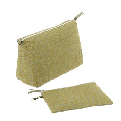 Bags and totes - Lierre Set Of 2 Clutch And Toilet Bags Xl Lierre Tabac - EN FIL D'INDIENNE...