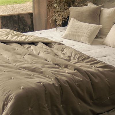 Bed linens - LYRIC Quilt 230x250 cm LYRIC BEIGE - EN FIL D'INDIENNE...