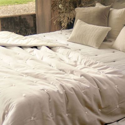 Bed linens - Lyric Quilt 230X250 Cm Lyric Ecru - EN FIL D'INDIENNE...