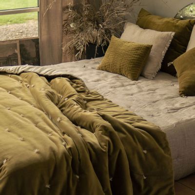 Bed linens - Lyric Quilt 230X250 Cm Lyric Olive - EN FIL D'INDIENNE...