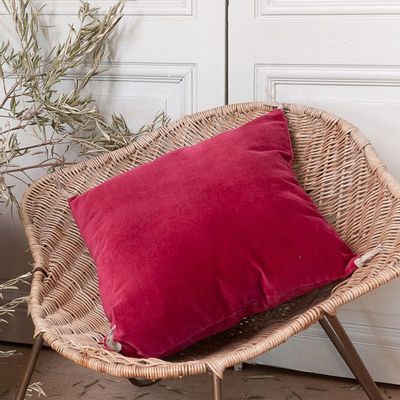 Fabric cushions - Lyric Cushion Cover 45X45 Cm Lyric Terre Rouge - EN FIL D'INDIENNE...