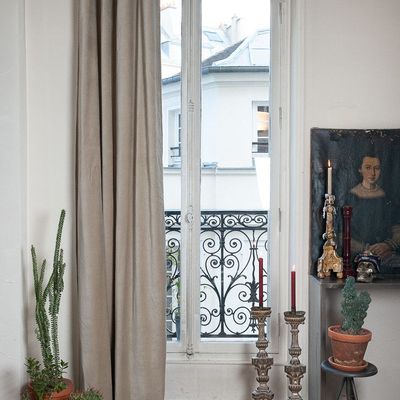 Rideaux et voilages - LYRIC Rideau 135x250 cm LYRIC BEIGE - EN FIL D'INDIENNE...