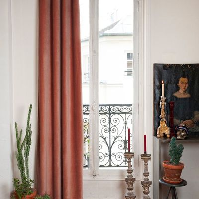 Rideaux et voilages - LYRIC Rideau 135x250 cm LYRIC TERRACOTTA - EN FIL D'INDIENNE...