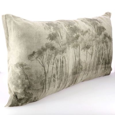Linge de lit - MANOSQUE Housse de coussin 50x100 cm imprimé monochrome Ananbô BEIGE - EN FIL D'INDIENNE...