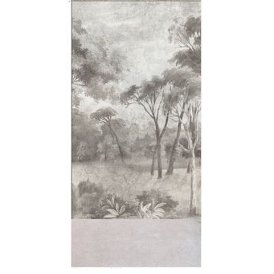 Curtains and window coverings - Manosque Duo Curtain In Printed Linen Monochrome And Ananbo Velvet 140X280 Cm M - EN FIL D'INDIENNE...