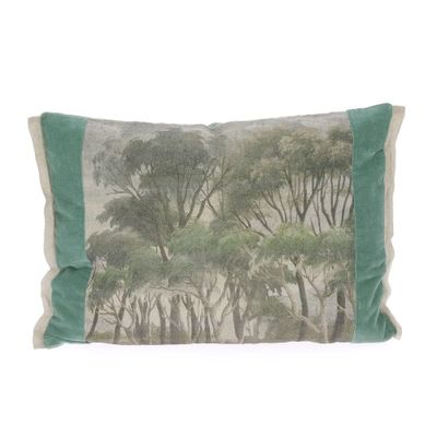 Rideaux et voilages - MANOSQUE Housse de coussin 40x55 cm imprimé Ananbô CELADON - EN FIL D'INDIENNE...