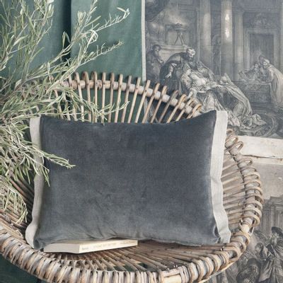 Coussins textile - MEDICIS coussin 35x50cm housse MEDICIS ANTHRACITE - EN FIL D'INDIENNE...