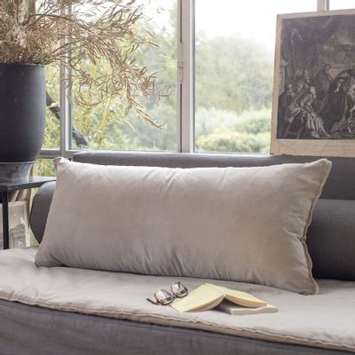 Fabric cushions - Medicis Cushion Cover 45X100 Cm Medicis Beige - EN FIL D'INDIENNE...