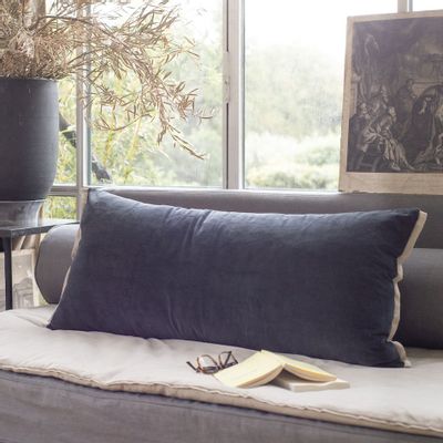 Coussins textile - MEDICIS coussin 45x100cm housse MEDICIS BELUGA - EN FIL D'INDIENNE...