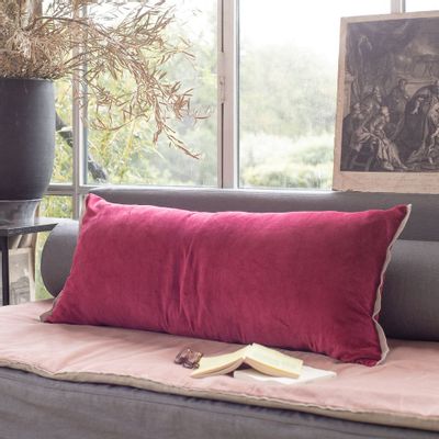 Fabric cushions - Medicis Cushion Cover 45X100 Cm Medicis Terre Rouge - EN FIL D'INDIENNE...