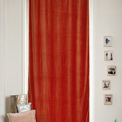 Curtains and window coverings - MEDICIS cotton velvet blackout curtain 130x280cm AMBER - EN FIL D'INDIENNE...