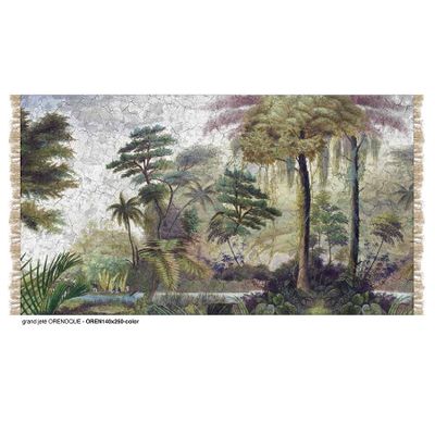 Bed linens - Cochin Ananbo Printed Linen Throw 140X250 Cm Orenoque Multicolor - EN FIL D'INDIENNE...