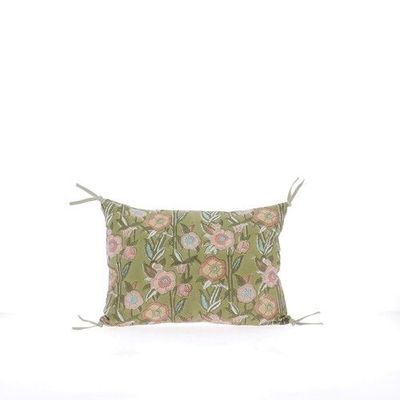 Fabric cushions - Pensee Summer Cushion Cover 25X35 Cm Pensees Coton Kaki - EN FIL D'INDIENNE...