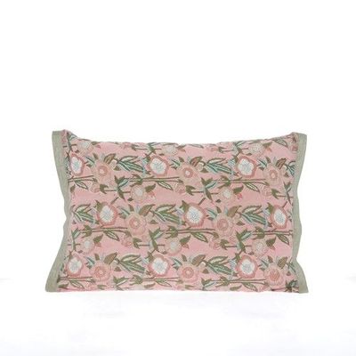 Coussins textile - PENSEE Eté Housse de coussin 35x50 cm PENSEES COTON POUDRE - EN FIL D'INDIENNE...