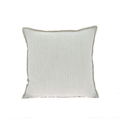 Fabric cushions - Pensee Summer Cushion Cover 45X45 Cm Pensees Coton Gris - EN FIL D'INDIENNE...