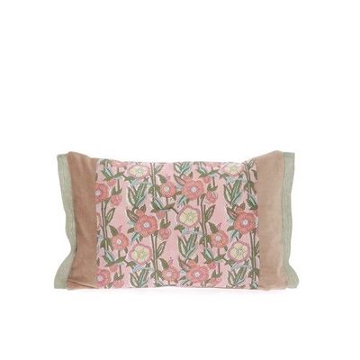 Fabric cushions - Pensee Velvet Cushion Cover 30X45 Cm Pensees Velours Poudre - EN FIL D'INDIENNE...